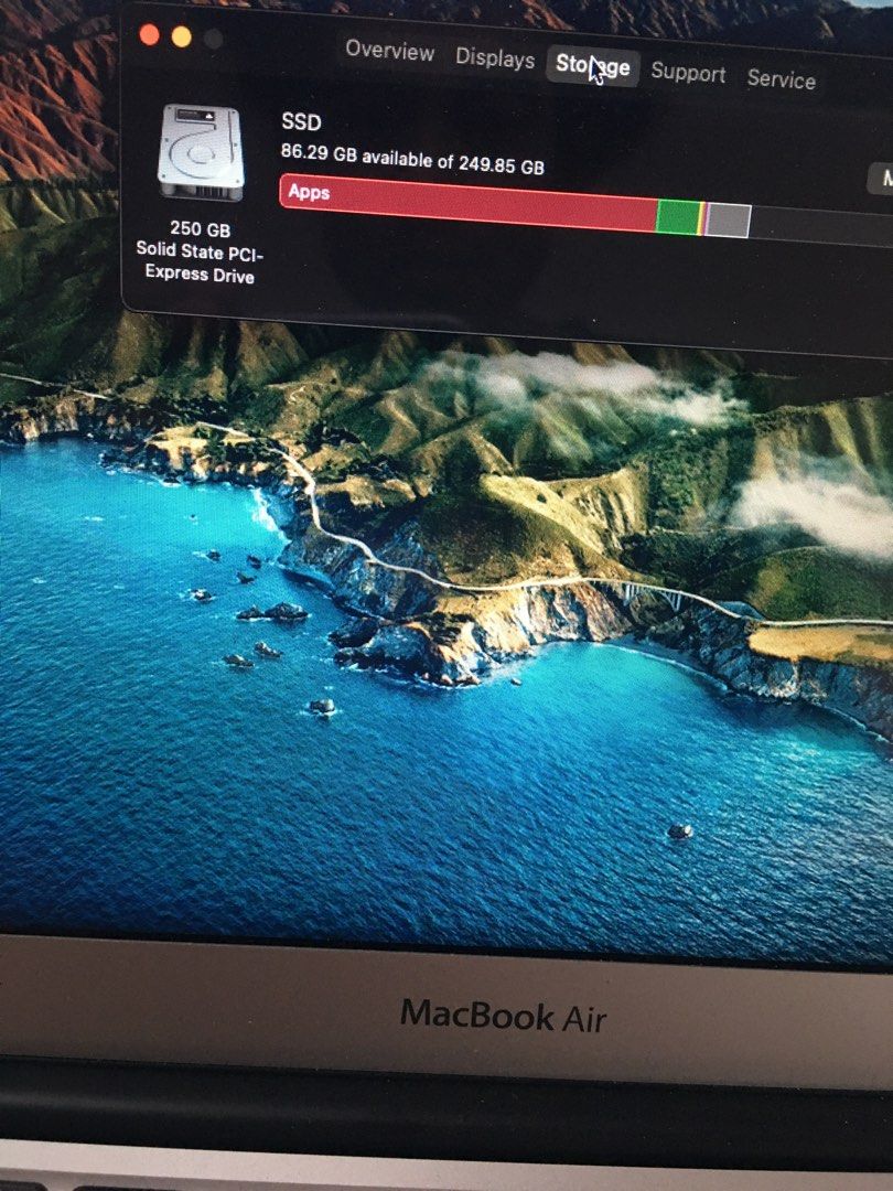 Apple MacBook Air 11-inch macOS Big Sur (Category: Laptops & Notebooks) located in Quezon City. Submitted by juan.oz_thrift (Listing ID 1460807725, Image 3). Description: - MacBook Air -early 2014 - macOS Big Sur - 250 GB SSD Storage - 11.6-inch Display - Good Working Condition - Charger Included.