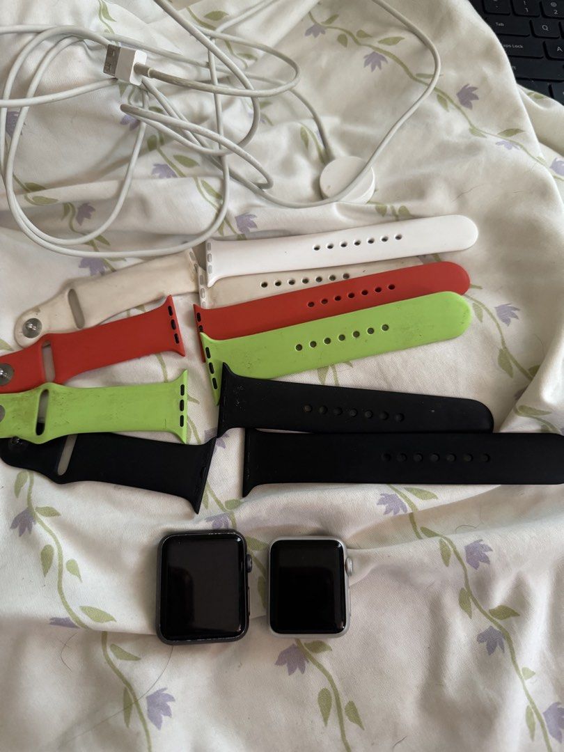 Apple watch 1st gen series 7000 (Category: Wearables & Smart Watches) located in Manila. Submitted by rmmndz824 (Listing ID 1460829425, Image 1). Description: Inclusions: 3 pairs of strap - 300 ea Charger and box Silver apple watch still working Black apple watch (when charging only on apple watch logo) .
