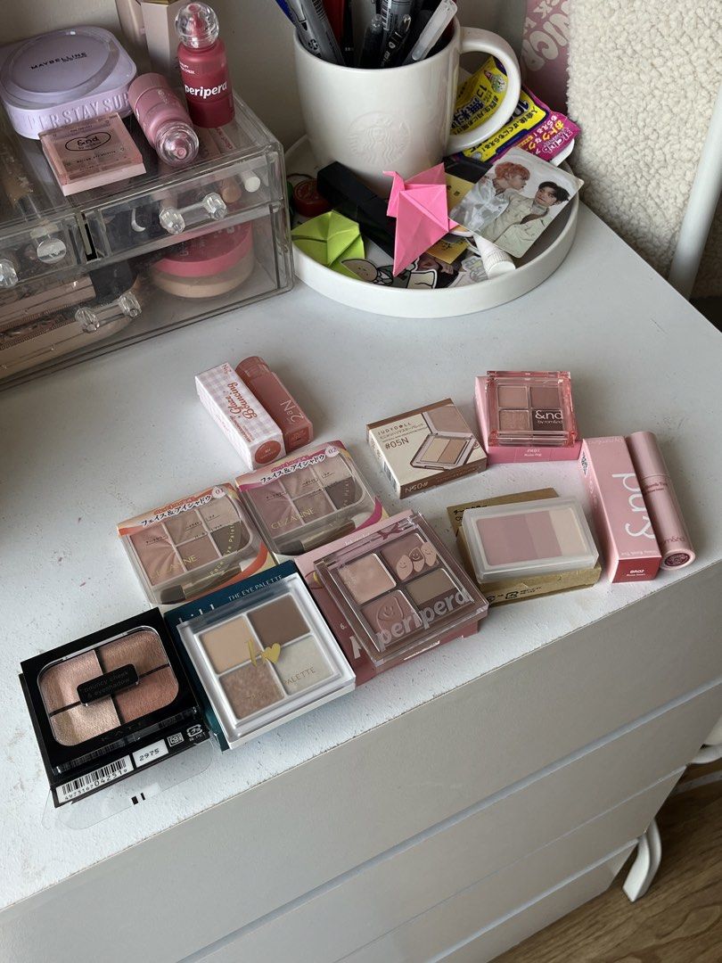 Japanese Makeup (Brand New) (Category: Makeup) located in Quezon City. Submitted by ilikeclothesss (Listing ID 1460791212, Image 2). Description: For all items : 3999 ( Bought in Feb 2026 in Fukuoka) RFS Overshopped -2 Cezanne Eyeshadows (Diff Shades) -1 B-Idol Eyeshadow Palette -1 Kate Tokyo Eyeshadow (New Soft Formula) -1 PeriPera Eyeshadow -Judy Doll Contour Duo - 1 Rom&and Tinti -1 2AN Tint -1 Muji Tint.