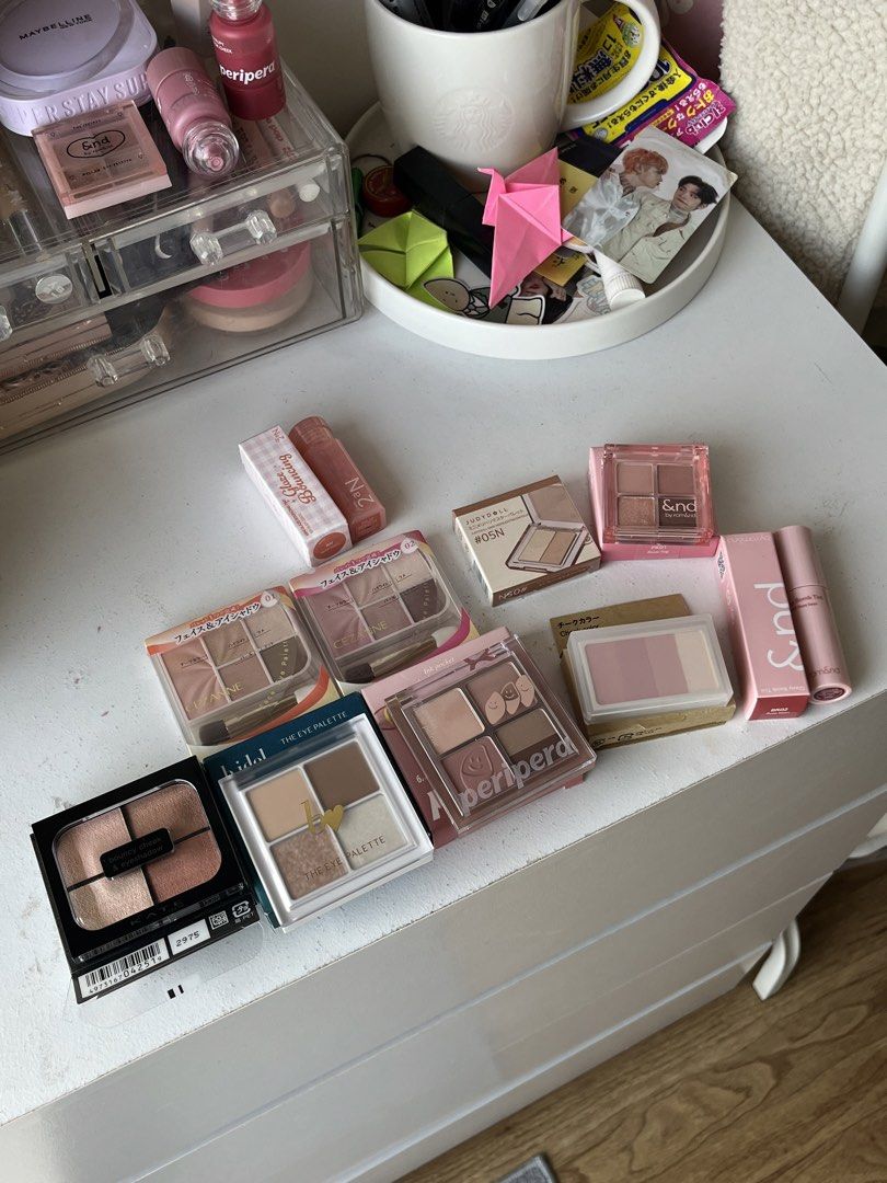 Japanese Makeup (Brand New) (Category: Makeup) located in Quezon City. Submitted by ilikeclothesss (Listing ID 1460791212, Image 1). Description: For all items : 3999 ( Bought in Feb 2026 in Fukuoka) RFS Overshopped -2 Cezanne Eyeshadows (Diff Shades) -1 B-Idol Eyeshadow Palette -1 Kate Tokyo Eyeshadow (New Soft Formula) -1 PeriPera Eyeshadow -Judy Doll Contour Duo - 1 Rom&and Tinti -1 2AN Tint -1 Muji Tint.
