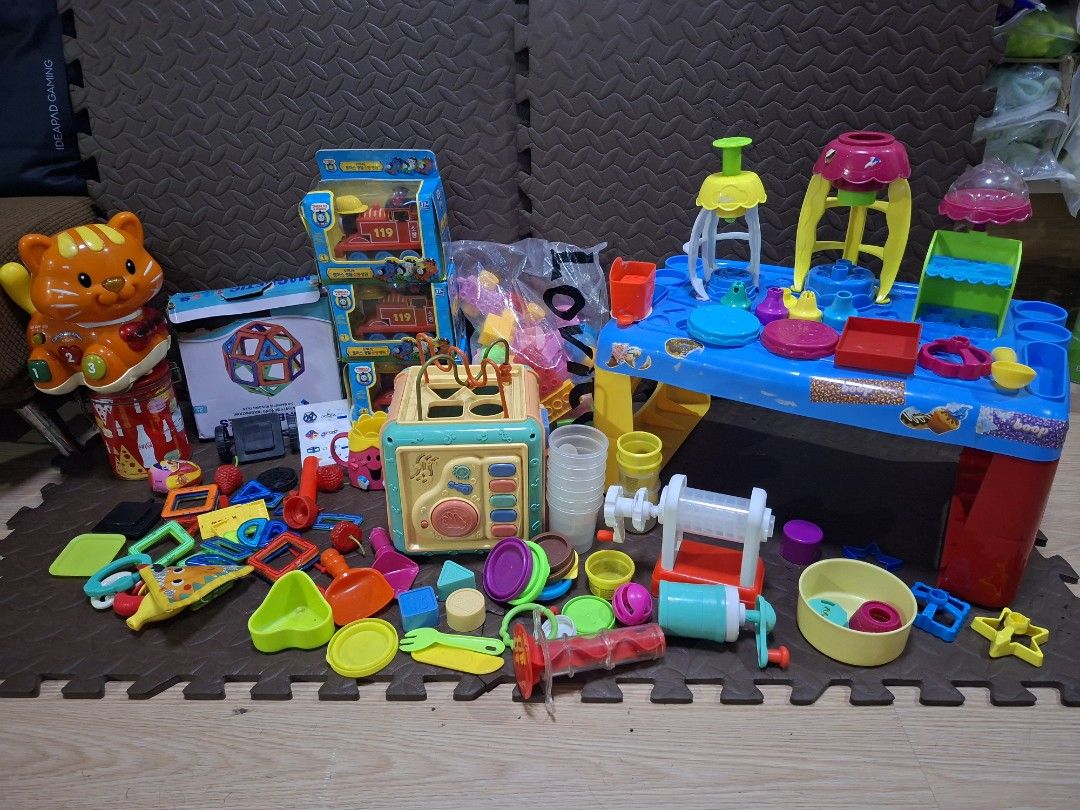 Assorted Kids Toys: Play Table, Magnetic Tiles, Activity Cube (Category: Infant Playtime) located in Manila. Submitted by treasure_finder_ph (Listing ID 1460859827, Image 1). Description: Assorted toys for kids 💸700 Surplus UK imported AS IS 📍Location: Tondo Manila ⭐ NO PHYSICAL STORE ⭐ Ships Nationwide ⭐ Shipping fee shouldered by the buyer ⭐ Lalamove ⭐ Flash Express ⭐ Other Mode of Payment: GCASH ⭐ CARGO or BUS SHIPMENT (for big/bulk items).