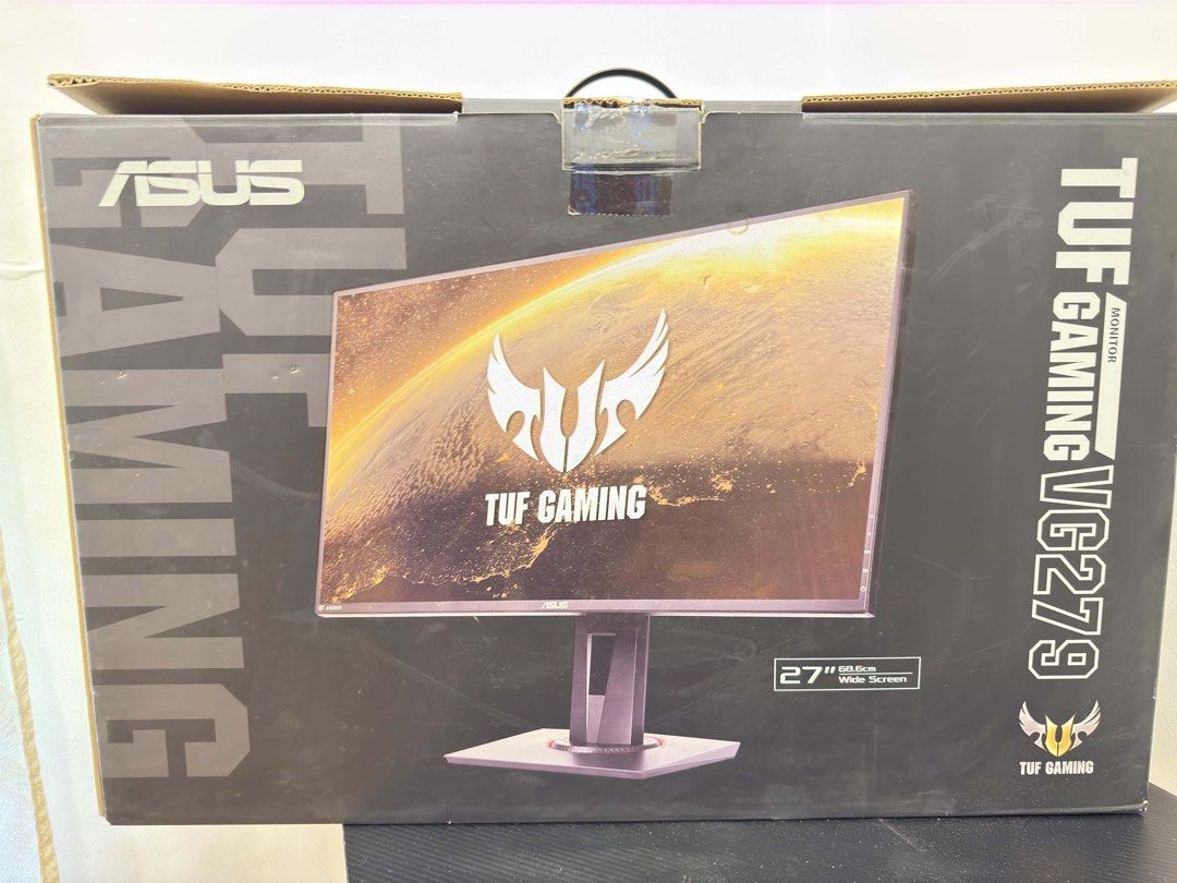 ASUS TUF Gaming VG279QR (Category: Desktops) located in Cainta. Submitted by declutterwithbo (Listing ID 1460789730, Image 1). Description: * 27-inch IPS display * 1920 × 1080 resolution * 165Hz refresh rate * 1ms MPRT * G-SYNC Compatible * Height, swivel, tilt and pivot-adjustable stand * 1 HDMI & 1 Display Port cable.