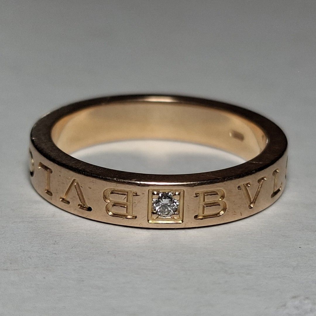 Authentic 18k Rose Gold Bulgari Diamond Ring (Category: Rings) located in Manila. Submitted by treasurechest888 (Listing ID 1460752239, Image 1). Description: Video available upon request! Preowned 18k rose gold authentic Bulgari diamond ring (.04ct, 7.30 grams, size 8). Only 82,500 pesos. Pwede COD or COP ng LBC with 5,000 pesos downpayment..