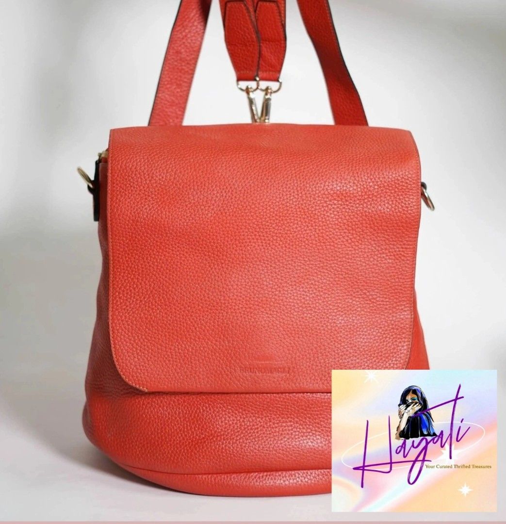 Authentic Bruno Magli Textured Leather Multi-way Backpack (Category: Luxury Bags & Wallets) located in Angono. Submitted by just.call.me_lazy (Listing ID 1460302836, Image 1). Description: ✨ Authentic Bruno Magli Textured Leather Multi‑Way Backpack ✨ 🎒 Rare Italian heritage brand, versatile carry (backpack/shoulder/hand) 📌 Condition: Looks new, pristine leather 💼 Authentic Bruno Magli, collectible & stylish everyday piece 💰 ₱5,500 (negotiable
