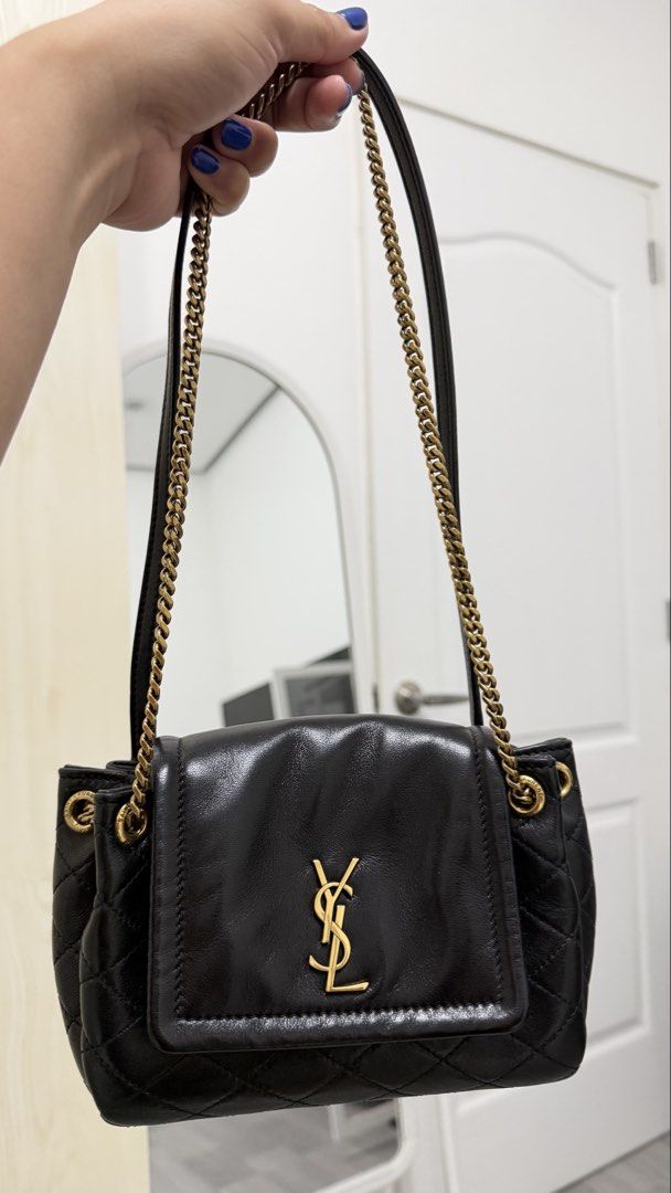 Authentic YSL mini Bag (Category: Luxury Bags & Wallets) located in Makati City. Submitted by angie03191 (Listing ID 1460885601, Image 1). Description: Comes with box,dustbag,care card, original tag, paper bag Barely used- can pass new. Only flaws buttons as per image but normal.