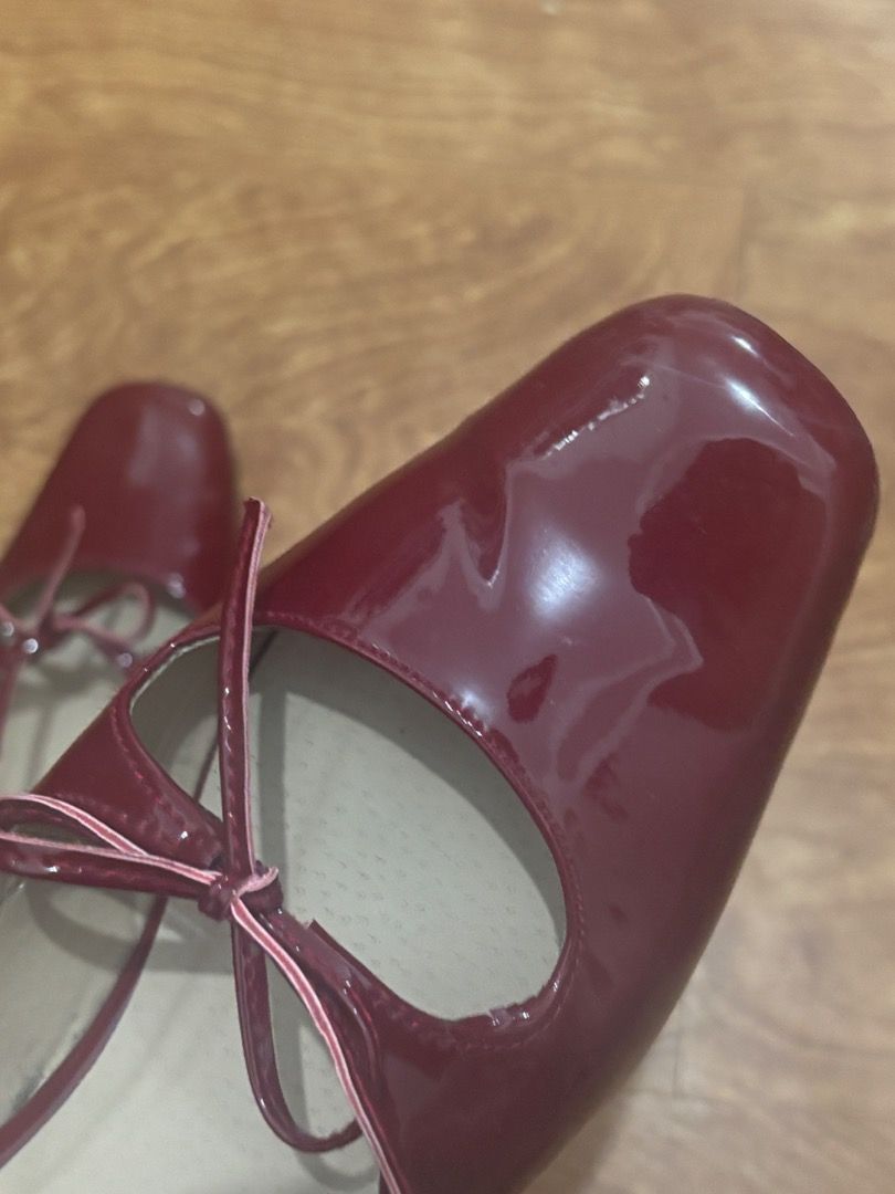AZTRID Red Patent Ribbon Sandals (Category: Sandals) located in Quezon City. Submitted by 701cart (Listing ID 1460893871, Image 2). Description: Bought during B1T1 sale, barely used RFS: not my style, decluttering.
