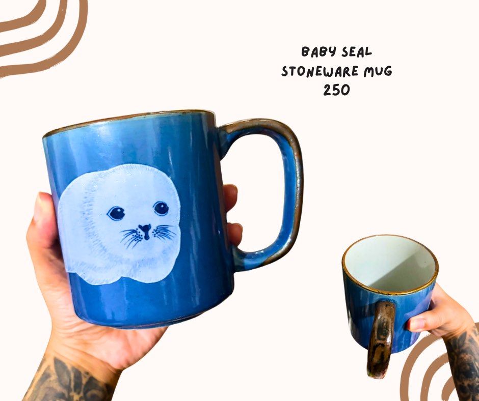 Baby Seal Blue Stoneware Mug (Category: Coffee & Tea Tableware) located in Pasig City. Submitted by homeyvibesph (Listing ID 1460815464, Image 1). Description: .
