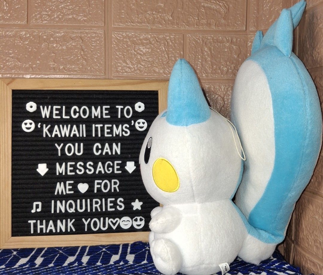 Banpresto Pokemon Pachirisu Plush Toy (Category: Plushies & Soft Toys) located in Bulacan. Submitted by kawaii_items_stuffed_toys (Listing ID 1460914599, Image 2). Description: Brand new From japan box Banpresto Pokemon Pachirisu Height 11inches/28cm Lenght 9inches/23cm Width 14½inches/37cm Just message me if you ever want to see more pictures of the item, I'm more than glad to assist you. 📌Location: San Jose Del Monte Bulacan, Philippines 🛵Shi