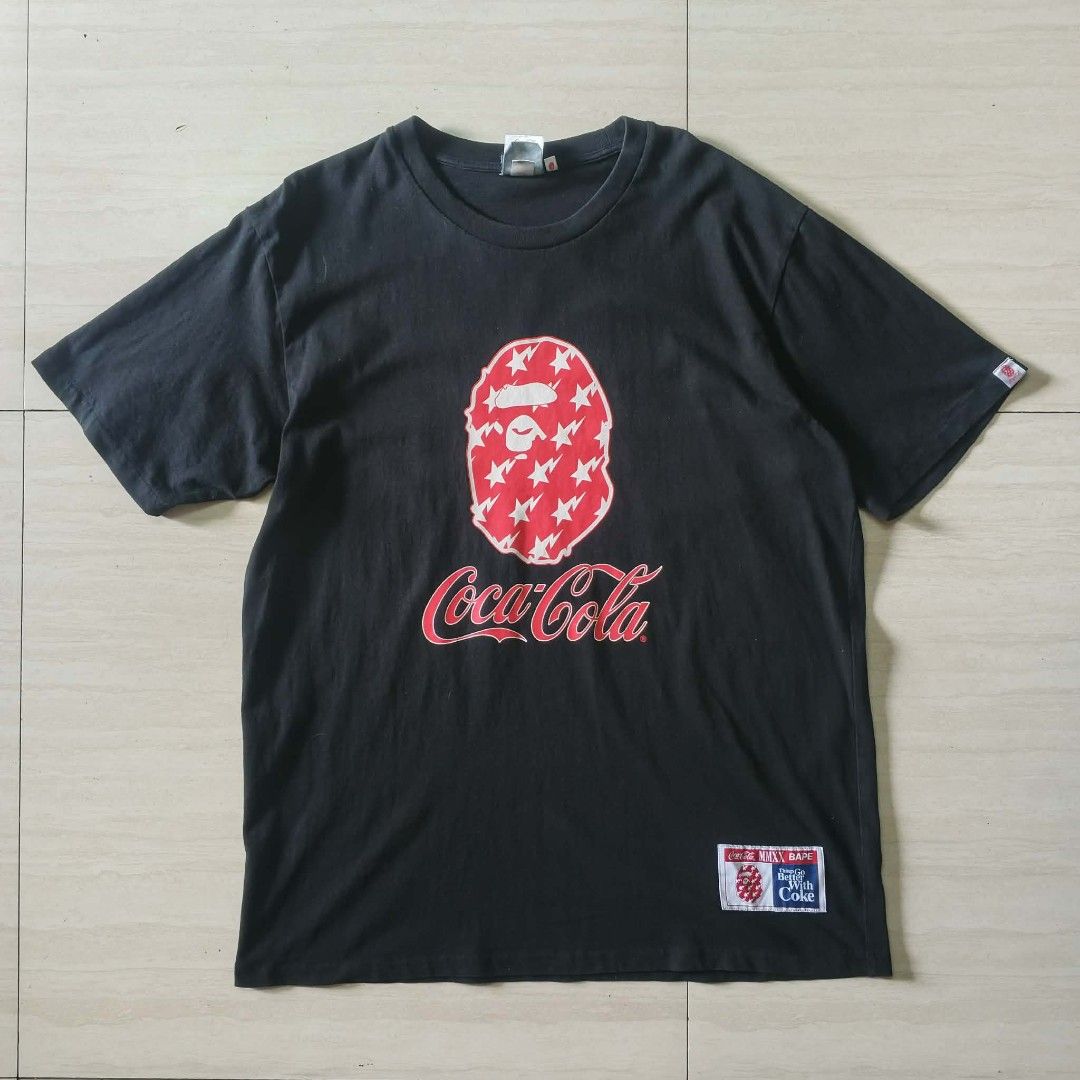 Bape X Coca Cola Tee (Category: Activewear) located in Manila. Submitted by thriftinefolife (Listing ID 1460851501, Image 1). Description: Bape X Coca Cola ‎XL On Tag ‎23x30.
