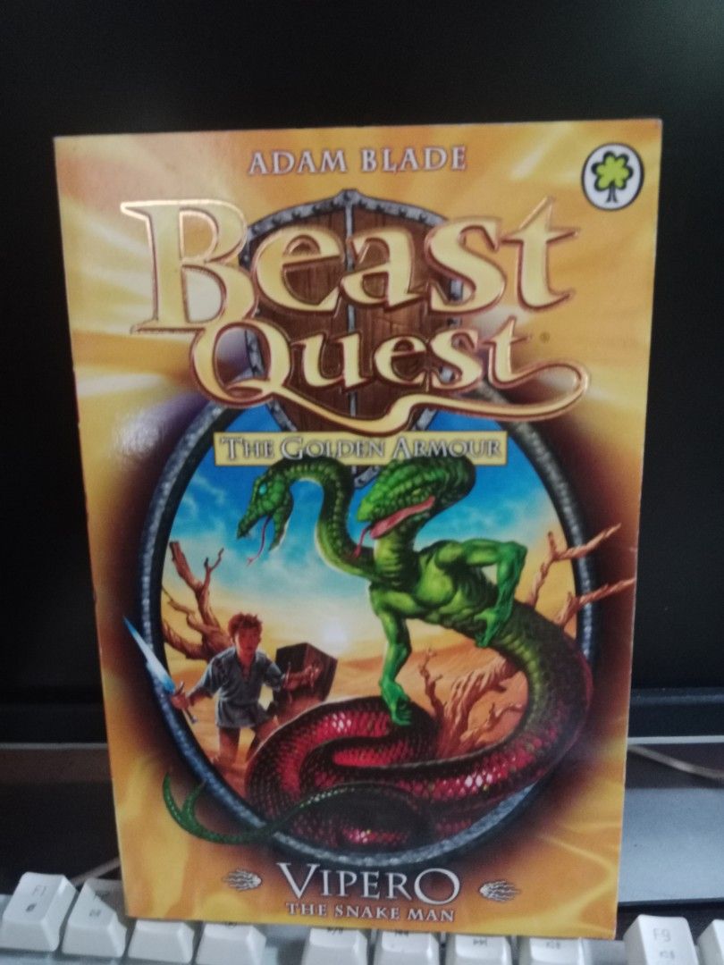 Beast Quest Adam Blade Book Set - 5 Books (Category: Children's Books) located in Bulacan. Submitted by page5877bookshoppe (Listing ID 1460790745, Image 3). Description: - 5 Beast Quest books by Adam Blade - Titles included: Murk, Muro, Vipero, Yakorix, Soltra - Books are from The World of Chaos and The Golden Armour series - Perfect for young readers who enjoy adventure stories.