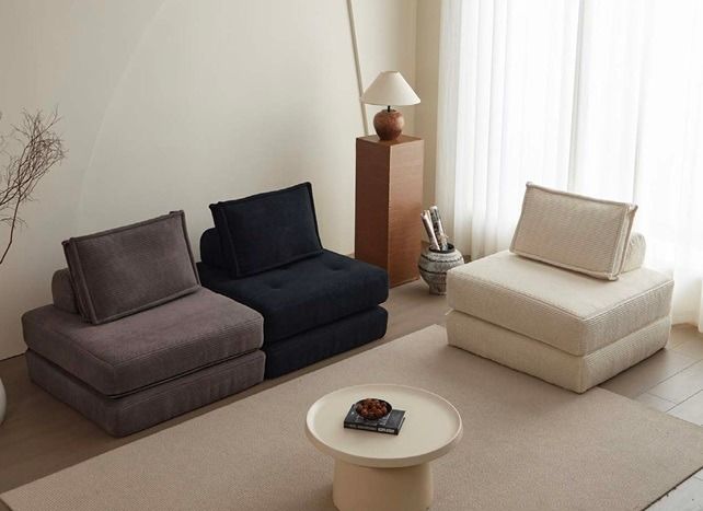 Beige Corduroy Modular Floor Sofa W/ Matching Back Cushion (Category: Sofas) located in Manila. Submitted by namirkahal (Listing ID 1460779607, Image 1). Description: Our business helps companies design productive environments through: - Modular Workstations & Office Cubicles -Ergonomic Office Chairs (Task chair,Executive chairs) -Conference&Executive tables -Customized Office Storage & Filing Cabinets We offer flexible corporate packages,volume 
