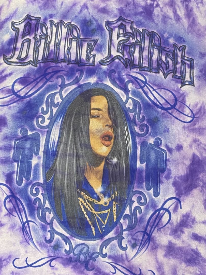 Billie Eilish | tie dye shirt (Category: Tshirts & Polo Shirts ) located in Las Pinas. Submitted by all_details_posted (Listing ID 1460850474, Image 3). Description: lints only.