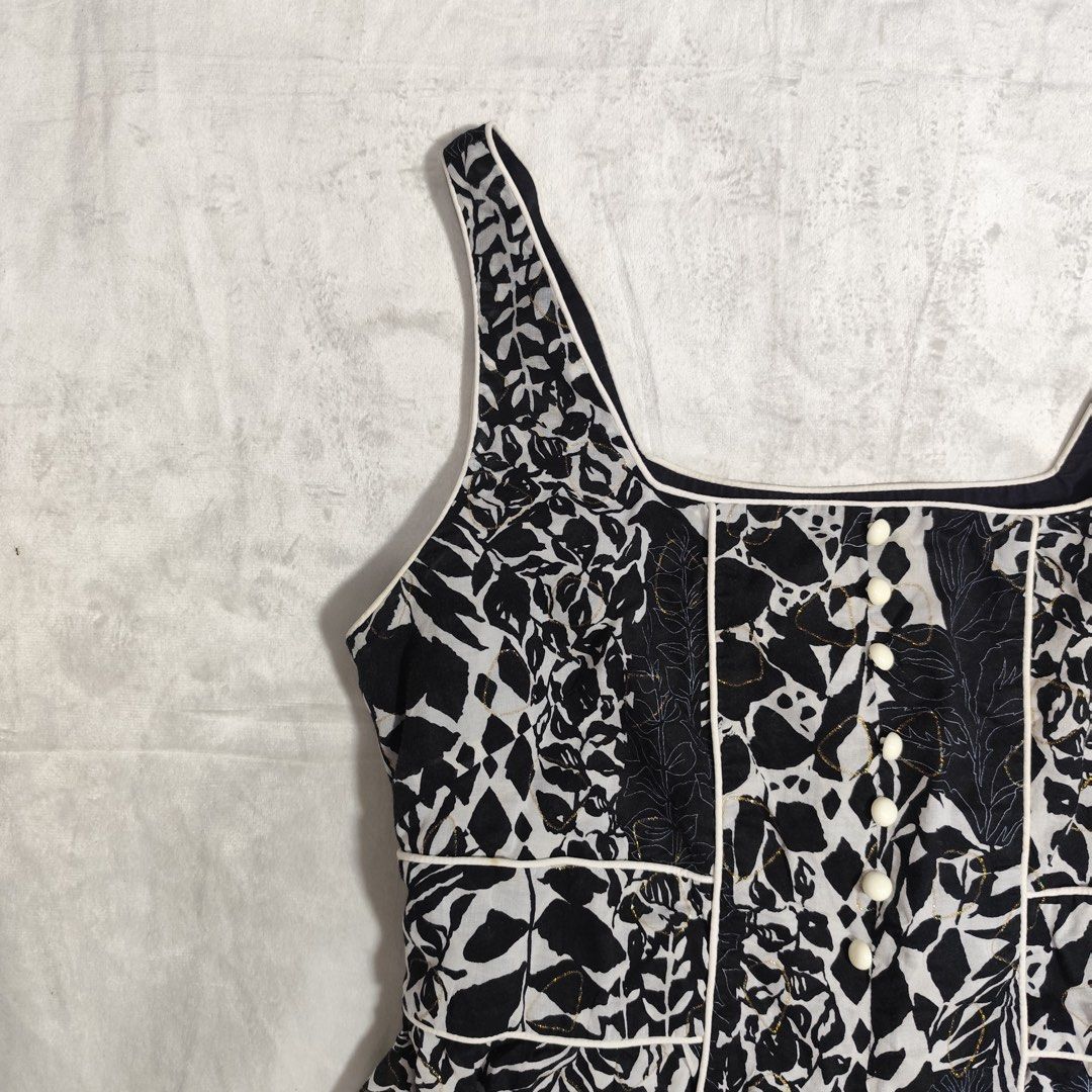Black & White Patchwork Floral Dress Top (Category: Blouses) located in Davao. Submitted by withloveshai_ (Listing ID 1460813462, Image 3). Description: .