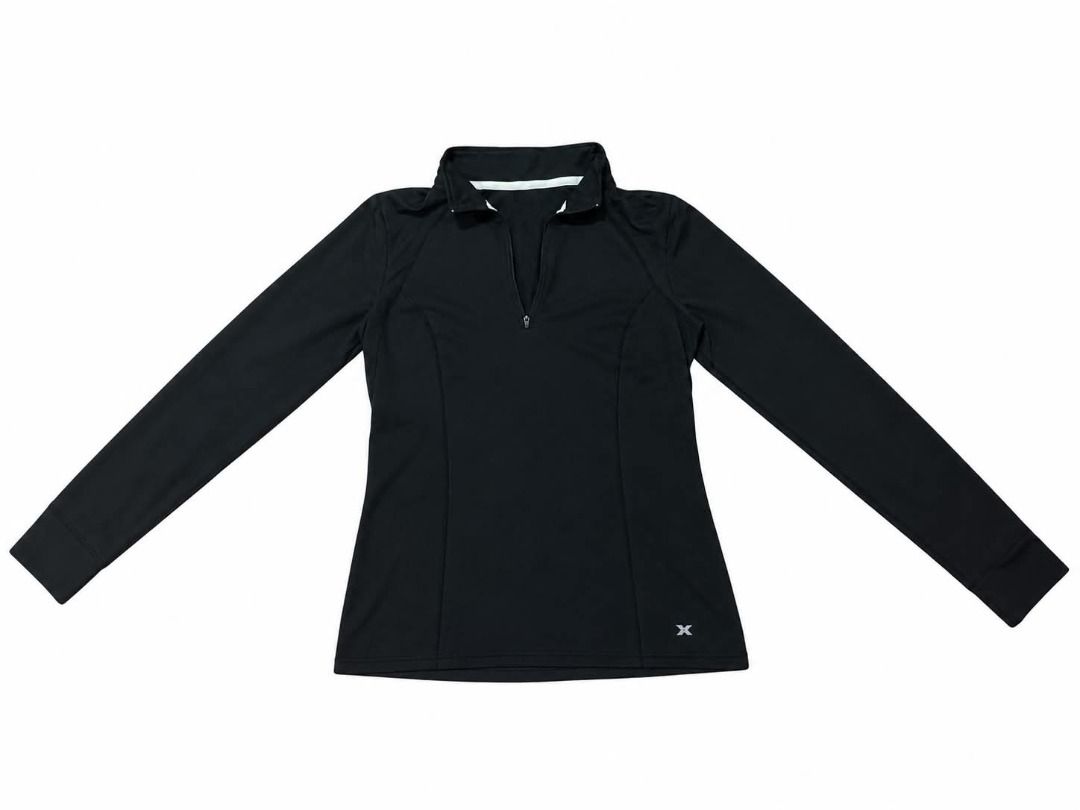 Black Long Sleeve Zip#41 (Category: Longsleeves) located in Caloocan City. Submitted by outfitloop (Listing ID 1460762983, Image 2). Description: - Zip neck detail - Ideal for workouts - Comfortable and breathable fabric - Features a small logo on the side IMPORTANT: • 1st photo is an AI styling/model preview for reference on how the item may look when worn. • Please refer to the actual photos for the item’s true appearance and condition. • Color