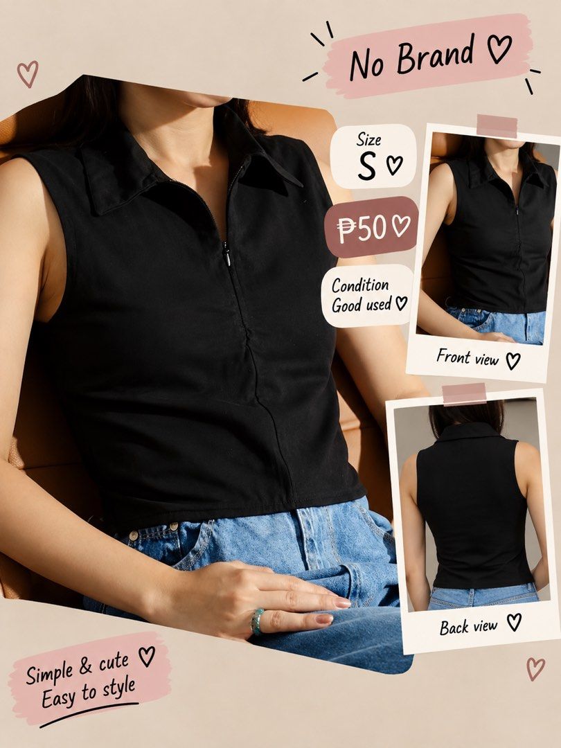 Black Top (Category: Sleeveless) located in Valenzuela. Submitted by judyann29 (Listing ID 1460913727, Image 1). Description: .