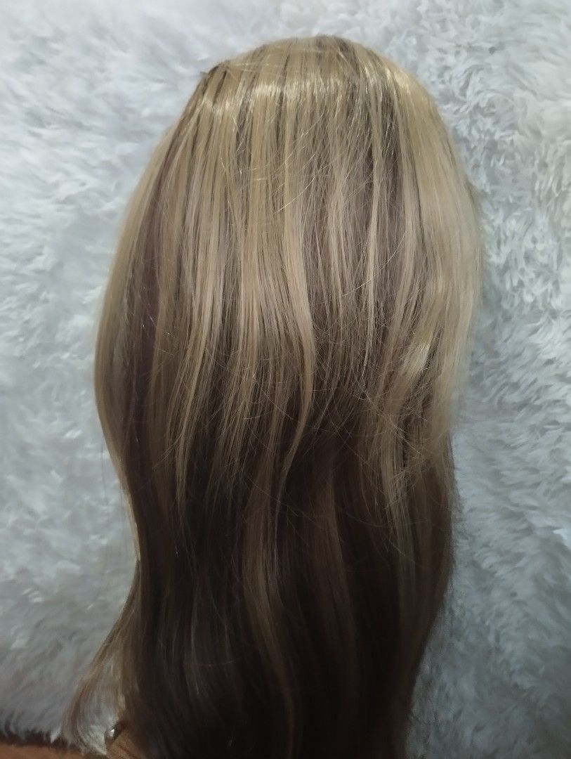 Blonde and Brown Ombre Long Wig with Bangs (Category: Hair Accessories) located in Valenzuela. Submitted by maehrshmallow (Listing ID 1460743194, Image 3). Description: - Blonde and brown ombre long wig - Versatile for costumes or everyday wear.