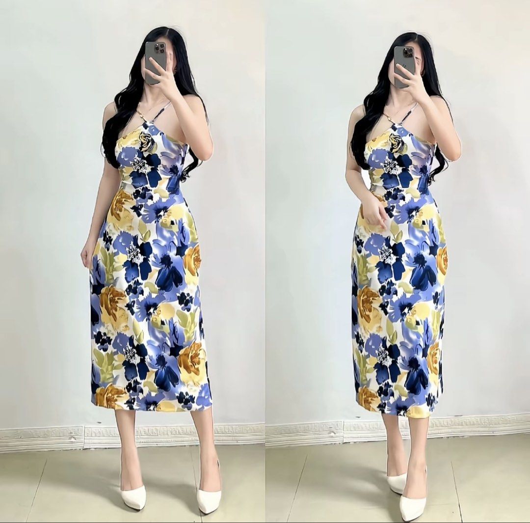 Blue Dress (Category: Dresses) located in Marikina City. Submitted by livelovelana (Listing ID 1460726692, Image 1). Description: Used once! Size: Small - Large (stretchyy) .