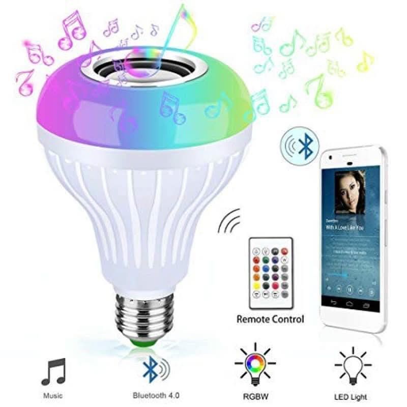 Bluetooth Music Bulb Speaker with Remote Control (Category: Soundbars, Speakers & Amplifiers) located in Manila. Submitted by iliasjen3082126 (Listing ID 1460844147, Image 2). Description: - Bluetooth Music Bulb Speaker: Play music directly from your phone. - RGBW Color Options: Choose from a wide range of colors. - Remote Control Included: Easily change colors, adjust brightness, and control music. - Standard E27 Socket: Simple screw-in installa