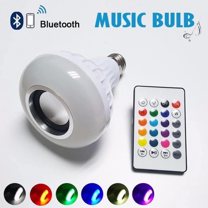 Bluetooth Music Bulb Speaker with Remote Control (Category: Soundbars, Speakers & Amplifiers) located in Manila. Submitted by iliasjen3082126 (Listing ID 1460844147, Image 1). Description: - Bluetooth Music Bulb Speaker: Play music directly from your phone. - RGBW Color Options: Choose from a wide range of colors. - Remote Control Included: Easily change colors, adjust brightness, and control music. - Standard E27 Socket: Simple screw-in installa