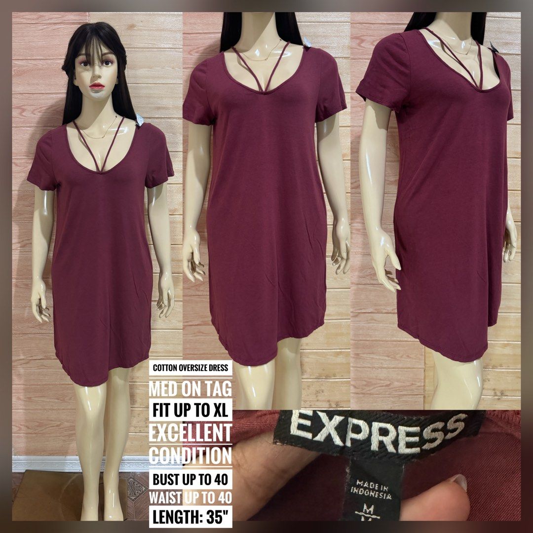 bnew and preloved mini midi dress (Category: Dresses) located in Manila. Submitted by annepalanioalfaro (Listing ID 1460872518, Image 2). Description: condition and sizes attached at the photo description, pls read.
