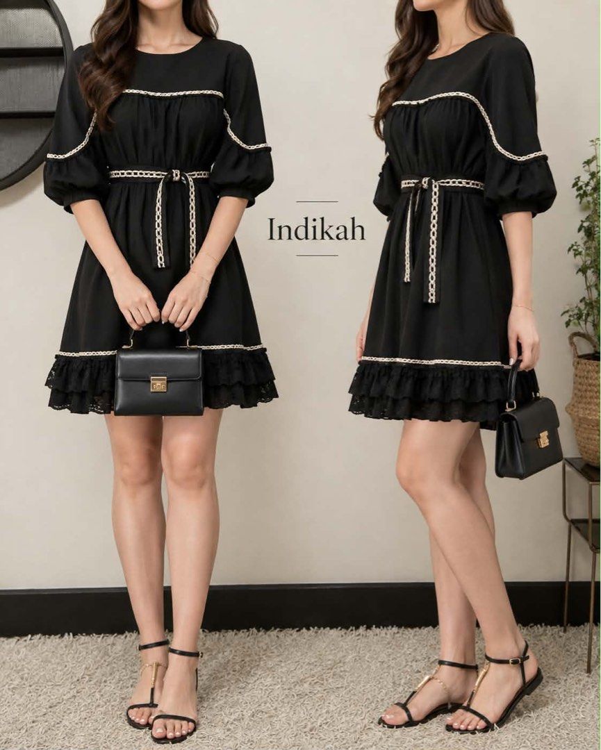 BNWT Indikah Boho Black Mini Dress (Category: Dresses) located in Muntinlupa City. Submitted by bff_findsph (Listing ID 1460829124, Image 1). Description: Price | ₱1,400 Measurements Bust | 32-36cm Waist | 32 - 36cm Hips | 42-54cm (A line) Length | 34cm Relaxed A-line Dress Comment “MINE” to purchase or DM us for inquiries. Visit and follow our page to explore our latest collections. (IG Account | @Bffindsph) (@bff_men_ph).