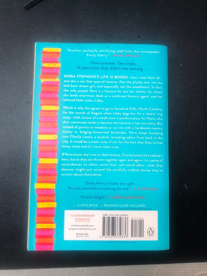 Book Lovers by Emily Henry (Pre-Loved) (Category: Storybooks) located in Angeles City. Submitted by tigereast (Listing ID 1460905173, Image 3). Description: Pre-loved (Has foxing and yellowing) Og Price: Bought for around 670 Angeles City area Meet-up: Marquee Mall or Nepo Mall MOP: Gcash or Cash (if meetup) Can do Lalamove, LBC, J&T, or Maxim (buyer will shoulder sf) Can do video call or face-to-face .