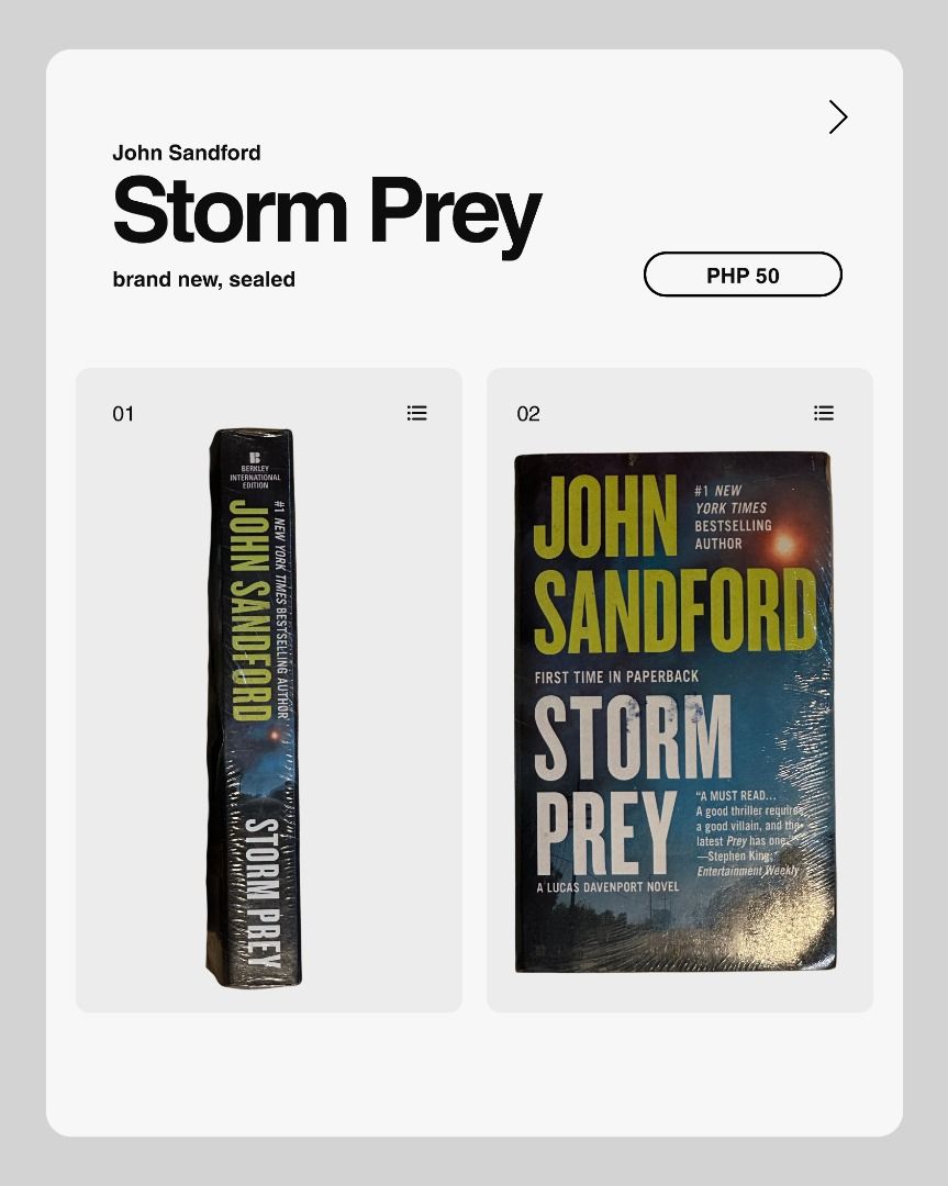 Books for Sale - starts at php 50 (Category: Storybooks) located in Caloocan City. Submitted by __pagss (Listing ID 1460786996, Image 2). Description: 📚 books for saleee ✨ 💸 prices start at ₱50 open for take all / tingi Mine + Price some titles up for grabs: • James Dashner — The Maze Runner Series • Ransom Riggs — The Desolations of Devil’s Acre • Veronica Roth — Insurgent • Harlan Coben • John Sandford • Stephen White • Malcolm McKay • + more