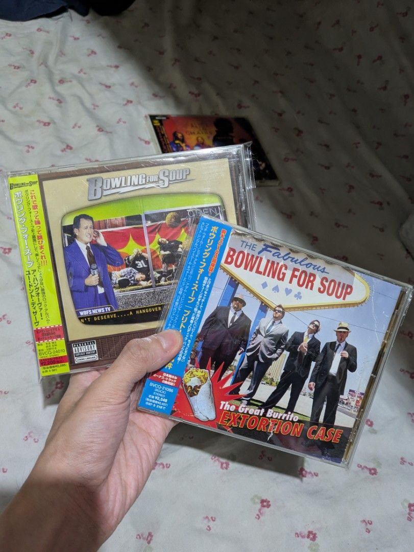 bowling for soup CDs (Category: CDs & DVDs) located in Quezon City. Submitted by itsluisyall (Listing ID 1460817367, Image 1). Description: like new condition came from japan with japan exclusive bonus tracks 300 each.