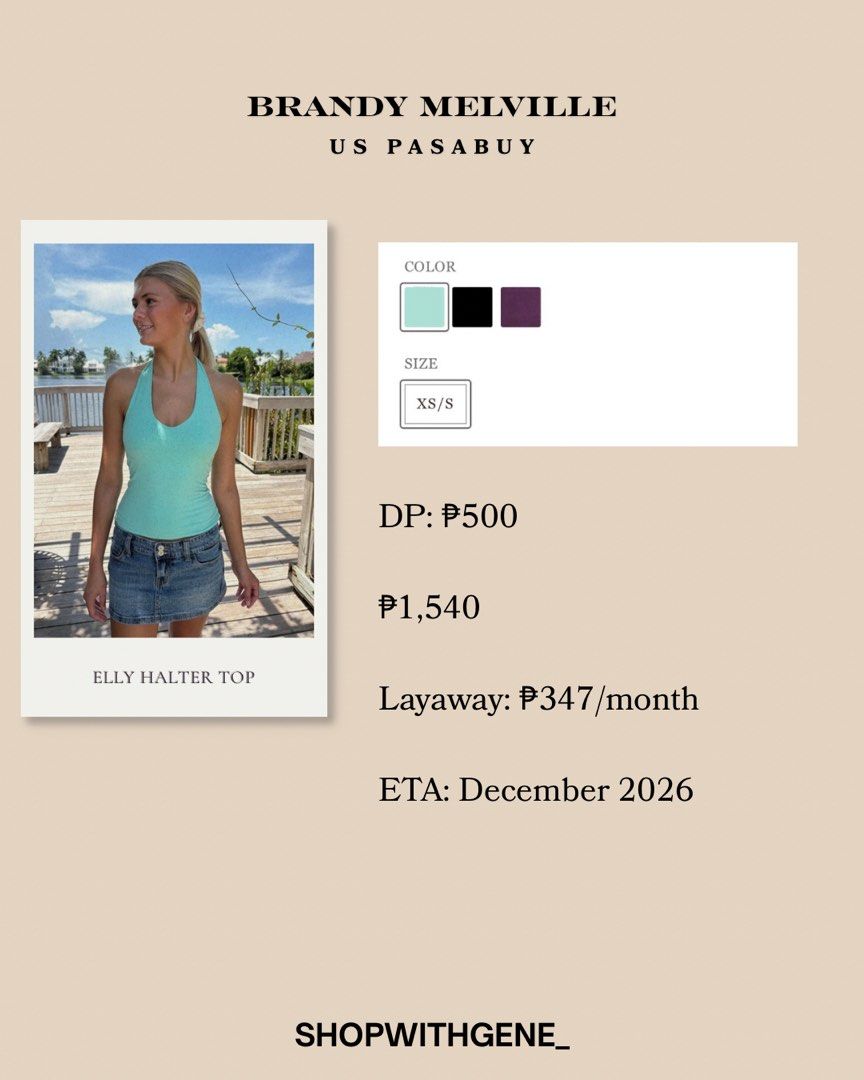 Brandy Melville US Pasabuy Tops (Category: Sleeveless) located in Manila. Submitted by shopwithgene_ (Listing ID 1460755409, Image 3). Description: .