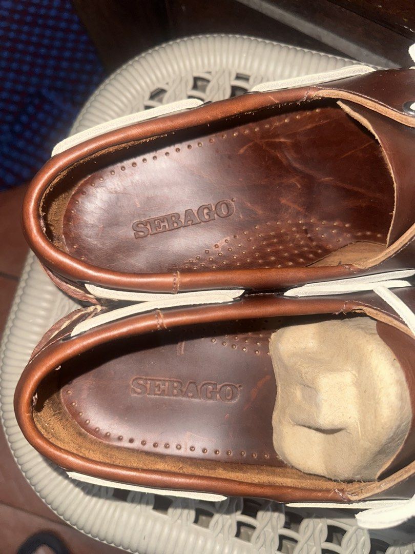 brown leather Sebago Docksides boat shoes (Category: Dress Shoes) located in Quezon City. Submitted by ralph1535 (Listing ID 1460852810, Image 2). Description: brown leather Sebago Docksides boat shoes Size 12 / 46.5 Only used once Authentic Zero issue Steal price.