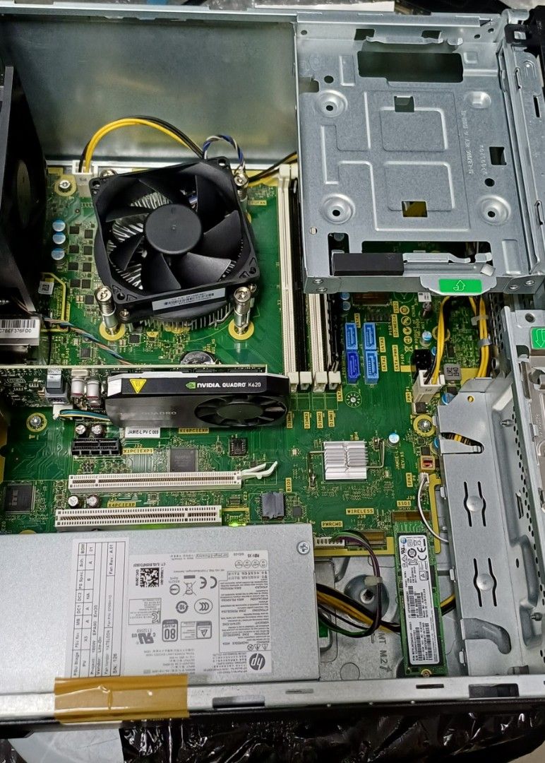 (Budget PC) HP ProDesk MT (Category: Desktops) located in Bacoor. Submitted by ricks01 (Listing ID 1441793863, Image 3). Description: - HP ProDesk 480 G7 MT case and Mboard (upgraded components) - Intel Pentium (R) Gold G6600 CPU @ 4.2GHz - 8GB RAM (Hyper X) - 256 NVME SSD (Samsung) - NVIDIA K620 (2Gb) graphics card installed - Includes power cord, Display cable and Wifi/BT dongle. - Windows 11 Pro installed - Ideal for office or home use - Space