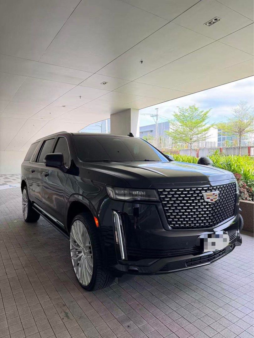 Cadillac Escalade ESV Auto (Category: Used Cars) located in Manila. Submitted by nexcarsph (Listing ID 1460729072, Image 2). Description: 2023 Cadillac Escalade ESV - 13k kms - complete keys and papers - very fresh like new - no issues - with r26 mags and tires ( stock mags still here) 7.780m negotiable for sure buyer.