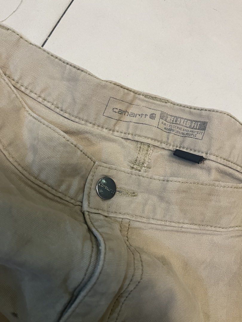Carhartt (Category: Jeans) located in Manila. Submitted by mishichi (Listing ID 1460870058, Image 3). Description: Carhartt trash condi 42x41 Issue Paints Pinholes Scratches Other stain is washable .