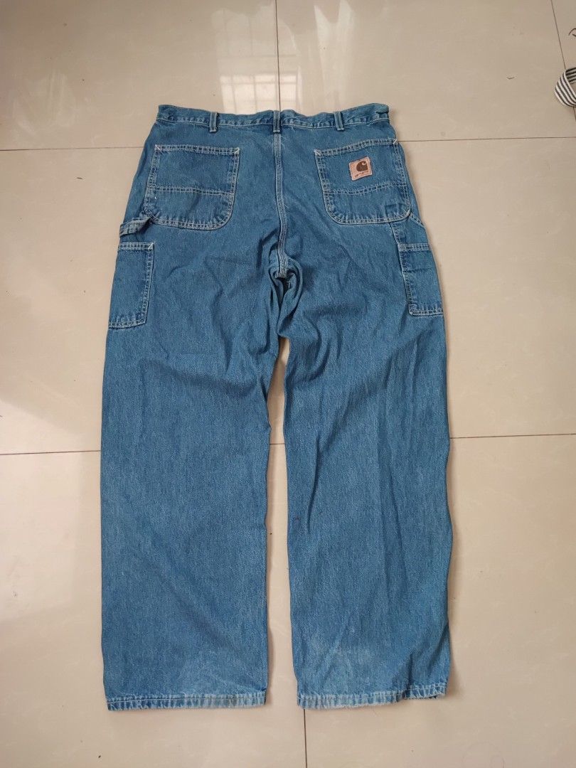 Carhartt Denim Carpenter Jeans (Category: Jeans) located in Caloocan City. Submitted by thriftnikaring (Listing ID 1460783856, Image 1). Description: Vintage Big patch Carhartt denim carpenter Pants dimes 38/42/10 excellent condition‼️ no issue‼️ complete tags‼️ .