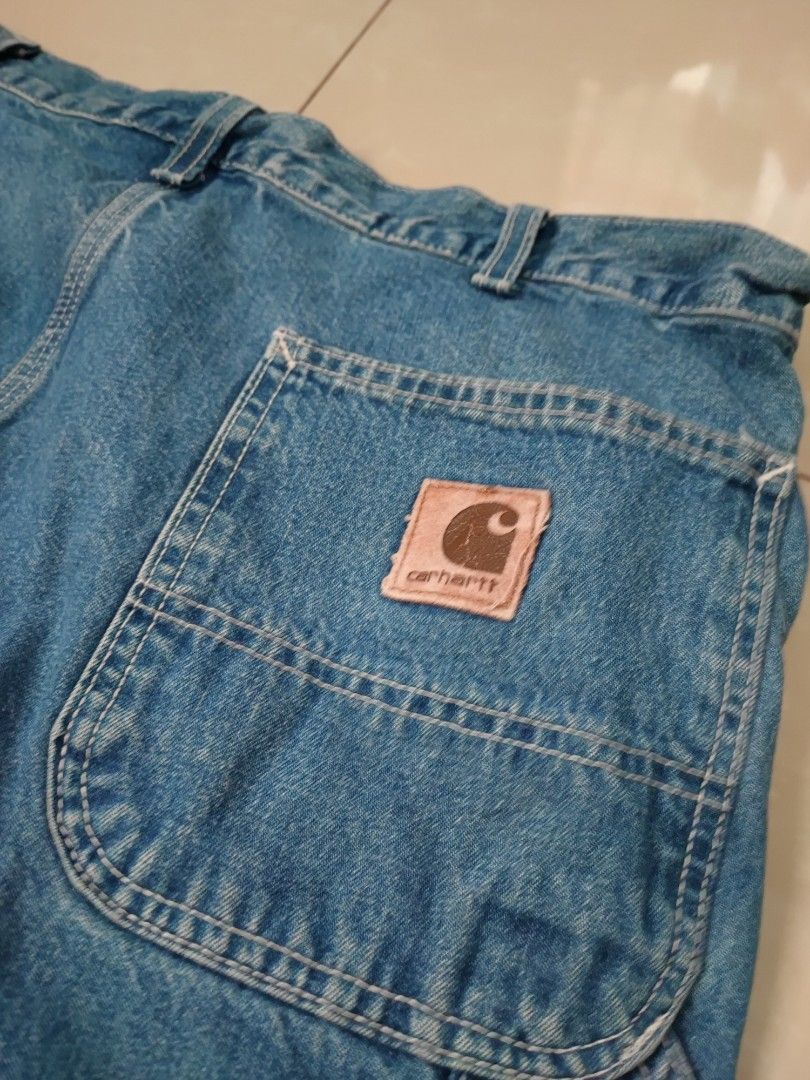 Carhartt Denim Carpenter Jeans (Category: Jeans) located in Caloocan City. Submitted by thriftnikaring (Listing ID 1460783856, Image 2). Description: Vintage Big patch Carhartt denim carpenter Pants dimes 38/42/10 excellent condition‼️ no issue‼️ complete tags‼️ .