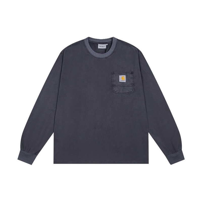 Carhartt hoodie 卡哈特經典口袋長袖T恤衫 （分類：衛衣）位於 Hong Kong。 由 ysstoreone 提交（商品編號 1460911026，圖片 1）。簡介： 顏色：黑灰 藍 綠 粉 白灰 碼數：S M L XL 。