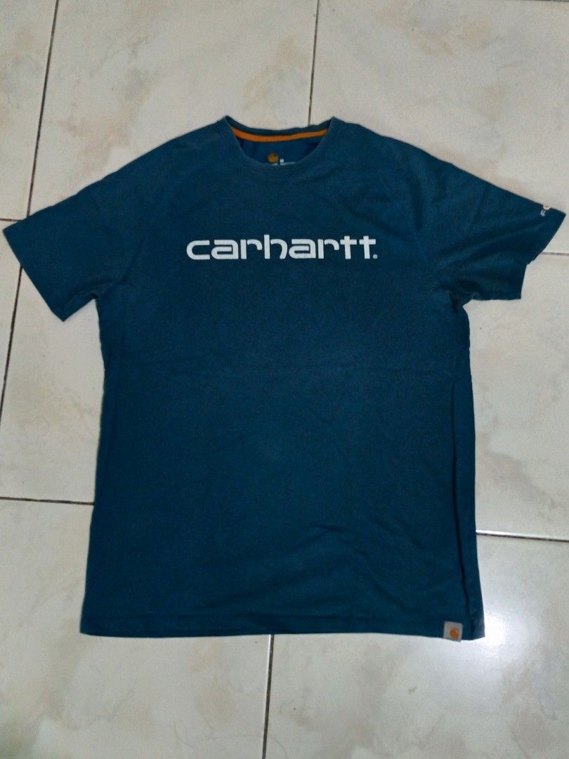 Carhartt script tee (Category: Tshirts & Polo Shirts ) located in Manila. Submitted by nostalgic.curated (Listing ID 1460800555, Image 1). Description: Men's M-L Condition Rate : 9/10 Very Good Used Condition DM is the 🔑.