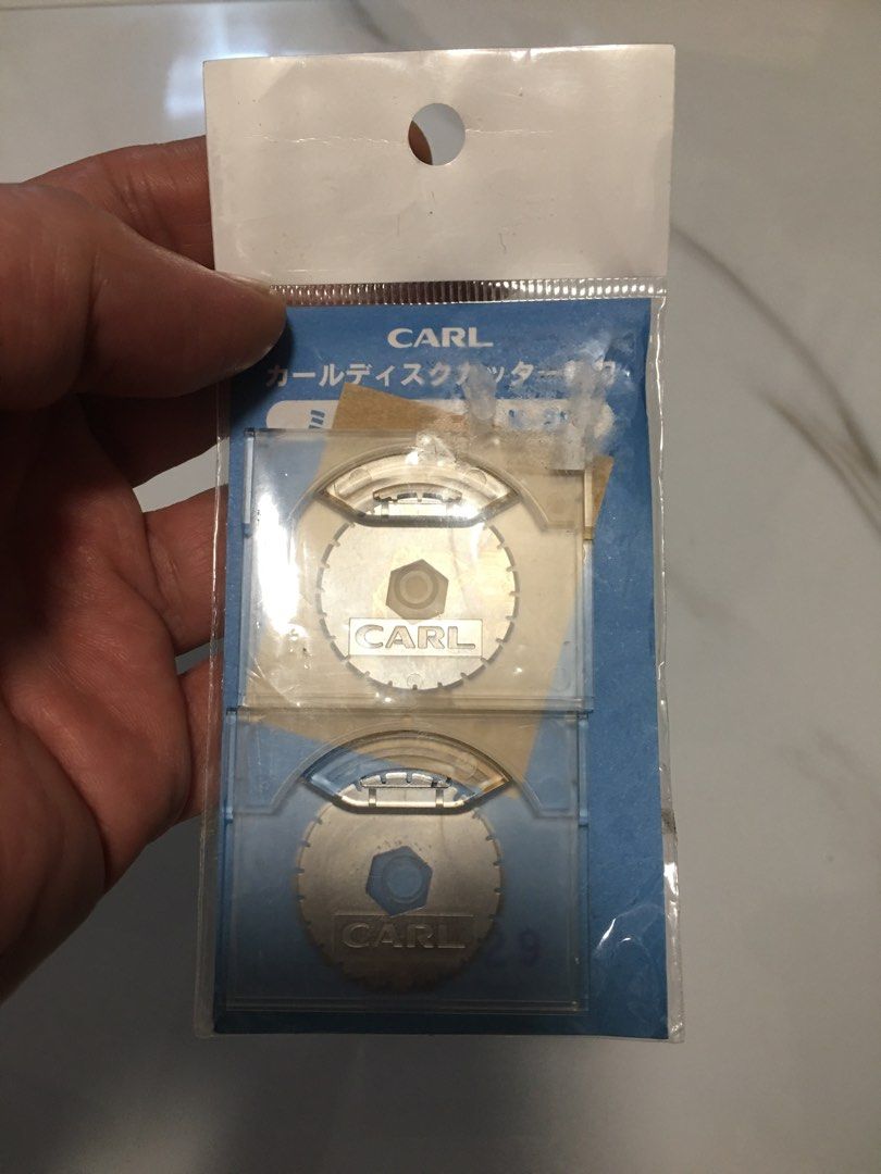 CARL Rotary Cutter Blades (2 pcs) (Category: Skates, Rollerblades & Scooters) located in Pasay City. Submitted by gilbertso62551 (Listing ID 1460858054, Image 1). Description: - Pack of 2 CARL rotary cutter replacement blades. - Designed for accurate cutting of fabric and paper. - Packaging includes instructions for easy blade replacement. - As is,where is - Japan Surplus .