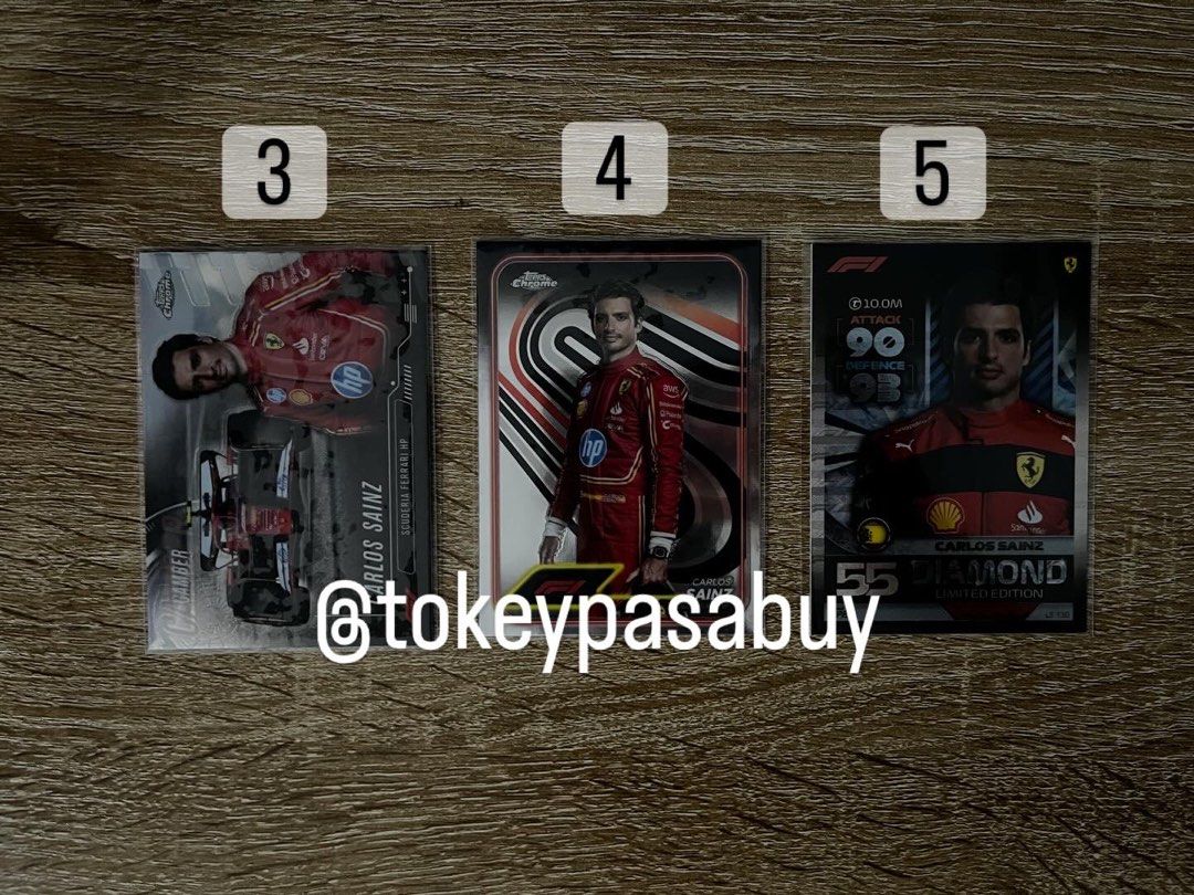 CARLOS SAINZ F1 CARDS (Category: Raw Singles) located in Paranaque City. Submitted by tokeypasabuy (Listing ID 1459731146, Image 2). Description: ONHAND 👌 READY TO SHIP 👌 OFFICIAL 👌 CARLOS SAINZ F1 CARDS 250 PHP EA MOP: Maribank/Bank Transfers MOD: SCO/JNT DM for Inquiries 😊.