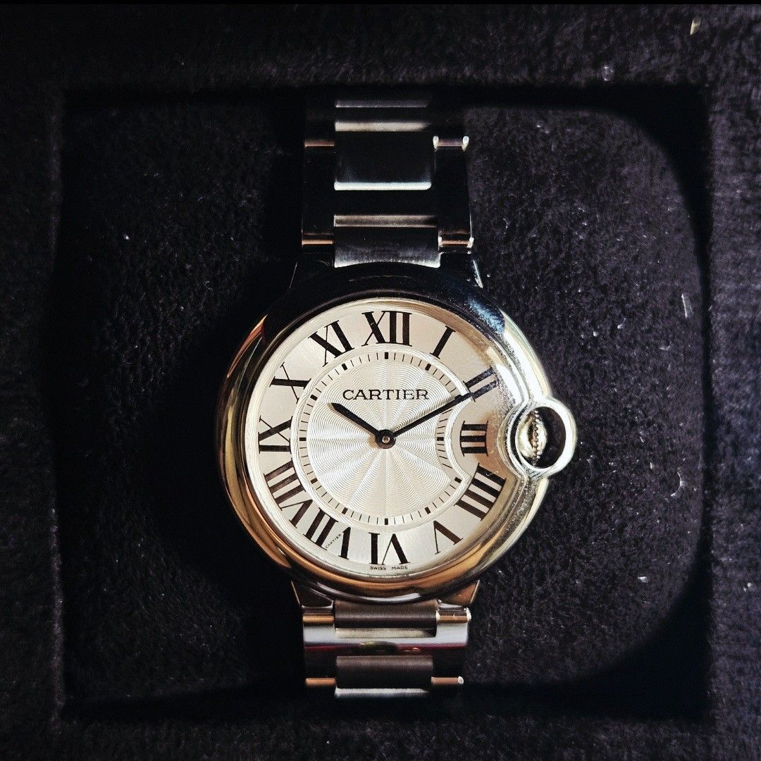 Cartier Ballon Bleu 36mm (Category: Luxury Watches) located in Pasig City. Submitted by edrexrang58452 (Listing ID 1460741170, Image 1). Description: Watch details: - Genuine swiss quartz - Solid stainless steel 316F case material - Solid stainless steel 316F bracelet - Front glass made of Sapphire Crystal with Swiss Grade AR Coat [AF Factory] Pasig📍 Price is negotiable 💸 Meet-up preferred🤝.