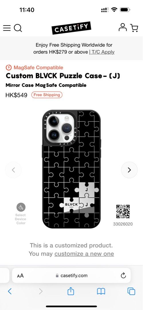 iPhone 14 Pro Max Casetify BLVCK Paris - Custom (Category: Cases & Sleeves) located in Manila. Submitted by primaverajay (Listing ID 1460910616, Image 2). Description: .