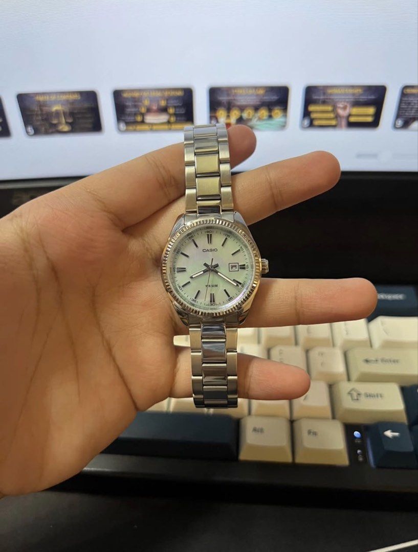 Casio Women’s Watch (Category: Women's Watches) located in Manila. Submitted by avrmd (Listing ID 1460911231, Image 1). Description: Used — Like New With box and warranty until February 22, 2027 📍Taft, Manila 🧾 BDO, Gcash, BPI 🚚 Lalamove, J&T, Meet-up (selected areas only) With last price for sure buyer. PM for more pictures..