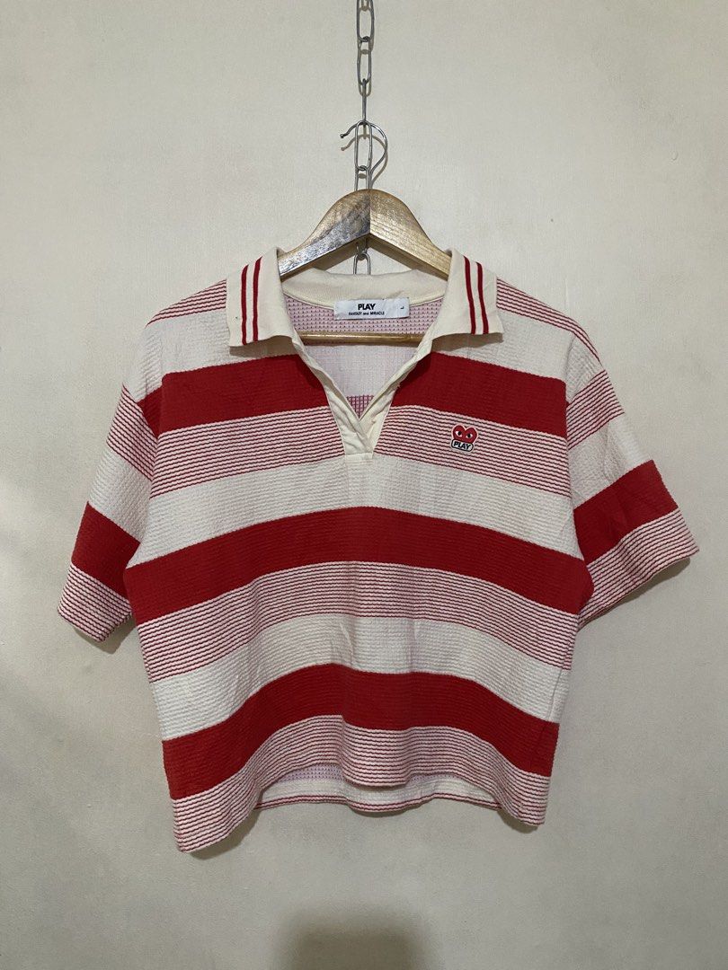 Cdg play red and shite cropped polo (Category: Tshirts & Polo Shirts ) located in San Jose del Monte. Submitted by dripfromthrift2 (Listing ID 1460717402, Image 1). Description: .