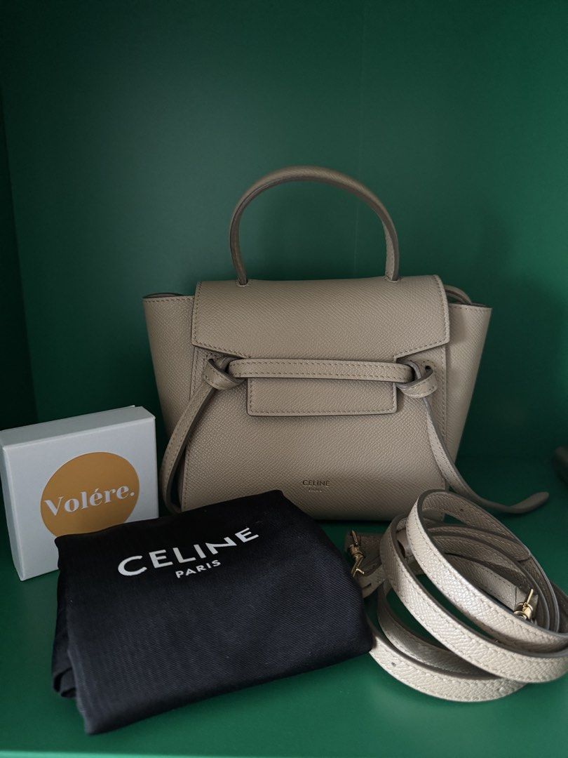 Celine Belt Bag Pico Grained Leather (Category: Luxury Bags & Wallets) located in Quezon City. Submitted by voleremnl (Listing ID 1460732971, Image 2). Description: With dustbag + long strap With Entrupy authenticity certificate Super nice size! Pico size :).