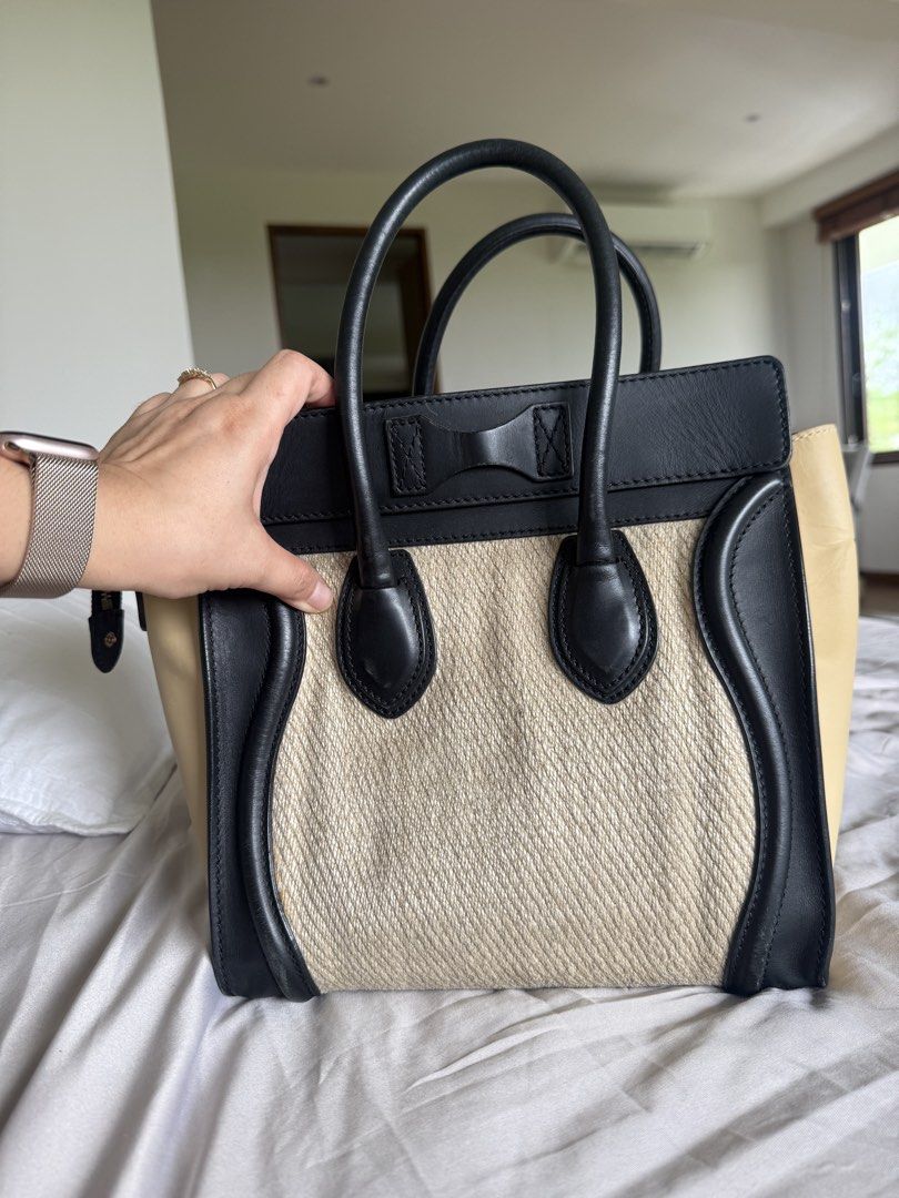 Celine Micro Tricolor (Category: Luxury Bags & Wallets) located in Calamba. Submitted by mom2girls (Listing ID 1460779202, Image 2). Description: Another iconic, sturdy bag from Celine. The shade of this bag can go with any outfit, formal or casual. Comes with dustbag only. Shipping via LBC only. SF c/o Buyer..