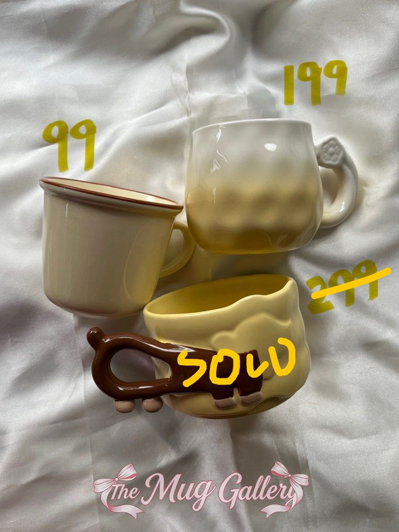 CERAMIC MUGS (Category: Other Kitchenware & Tableware) located in Cavite. Submitted by micole. (Listing ID 1459422104, Image 2). Description: Cute Ceramic Mugs for personal and collection useee!!! Prices are on each photos. For bundle, you cna message me so we can give you a bundle discount! 😁💗 You can message me or send a dm on our facebook page: The Mug Gallery — for inquiries. .
