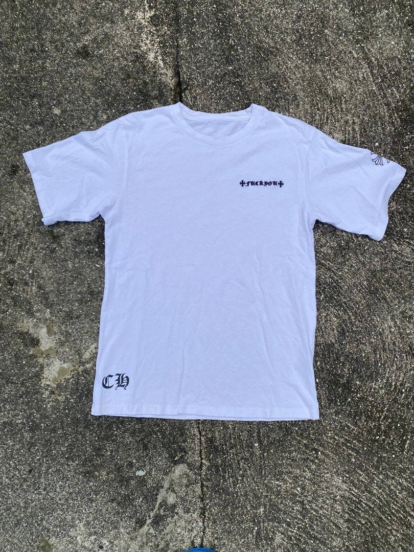 CH Inspired Shirt (Category: Tshirts & Polo Shirts ) located in Bulacan. Submitted by badass.thrift.finds (Listing ID 1460744627, Image 1). Description: CH Inspired Shirt W/ F You Embroidery on chest 19 width 27 length .