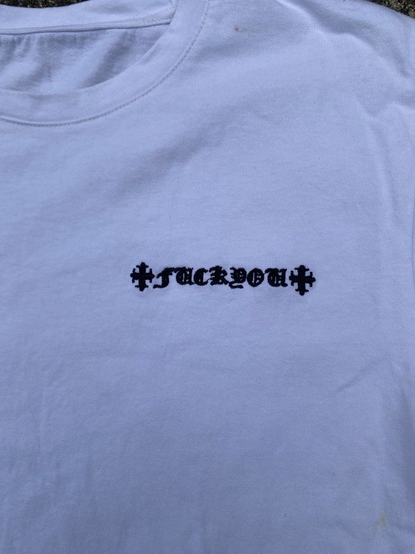 CH Inspired Shirt (Category: Tshirts & Polo Shirts ) located in Bulacan. Submitted by badass.thrift.finds (Listing ID 1460744627, Image 3). Description: CH Inspired Shirt W/ F You Embroidery on chest 19 width 27 length .