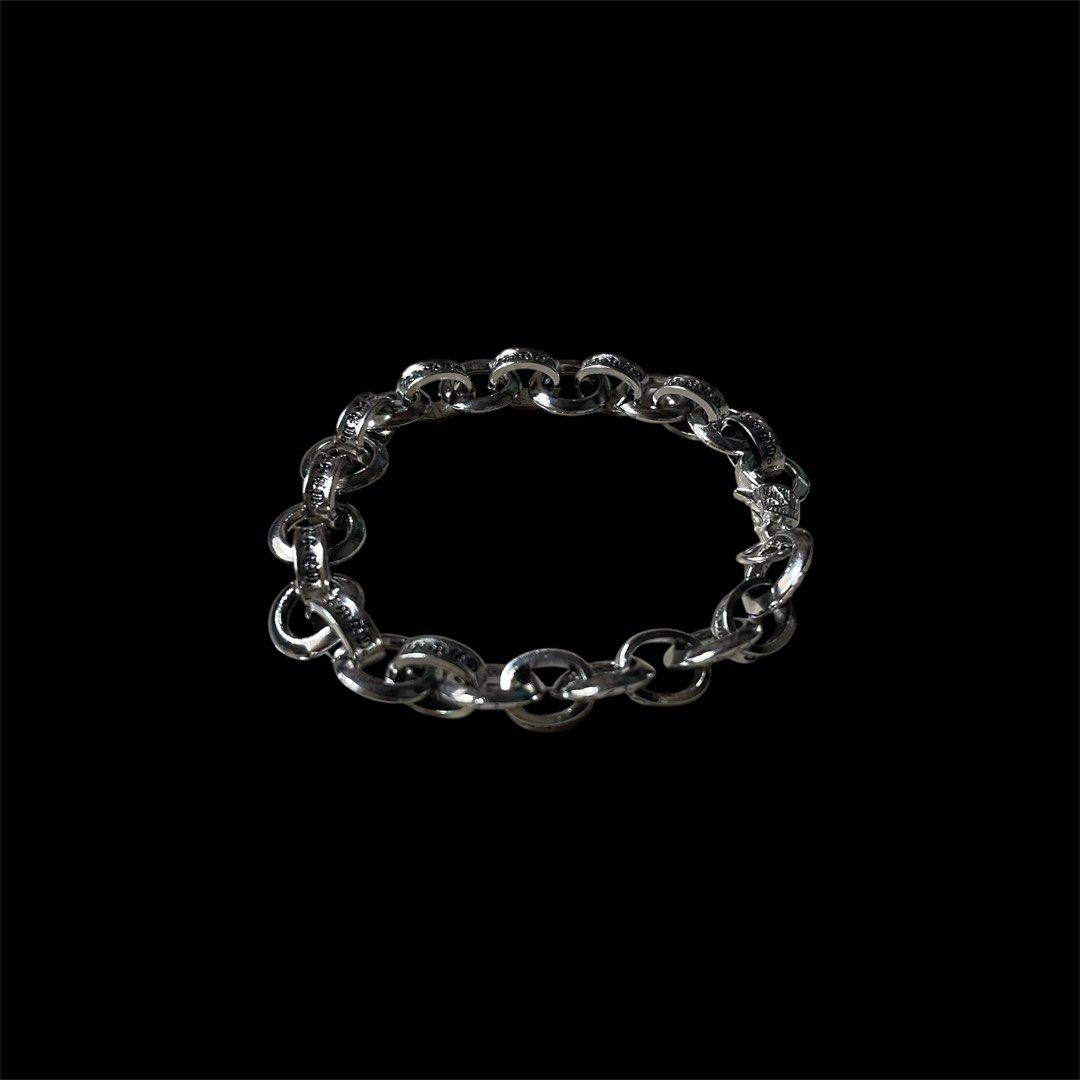 Chrome Hearts Silver B Ring Bracelet (Category: Jewelry) located in Manila. Submitted by burning_garments (Listing ID 1460847837, Image 1). Description: GOOD CONDITION, AS NEW, FLAWLESS, COMES WITH POUCH!.
