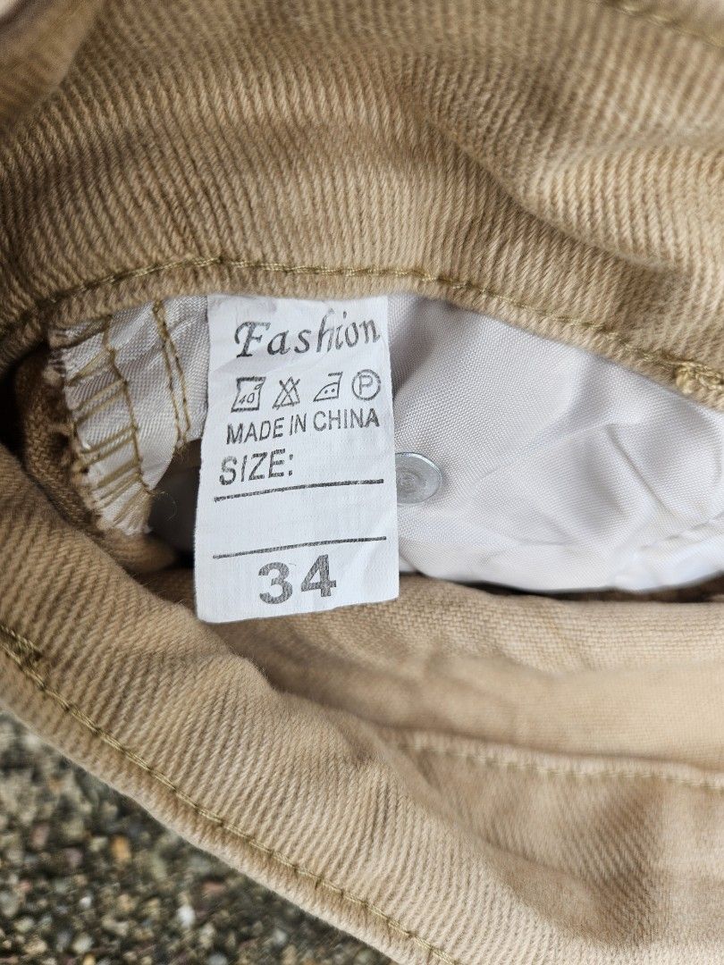 Chrome Hearts Style Cross Patch Pants Beige (Category: Jeans) located in Bugasong. Submitted by _hirayafinds (Listing ID 1460779582, Image 3). Description: Size 34.